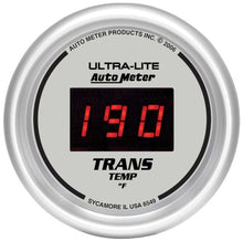 Load image into Gallery viewer, AutoMeter GAUGE, TRANS TEMP, 2 1/16&quot;, 340?F, DIGITAL, SILVER DIAL W/ RED LED