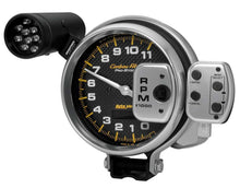 Load image into Gallery viewer, AutoMeter GAUGE, TACH, 5&quot;, 11K RPM, PRO-STOCK PEDESTAL W/ SUPER LITE &amp; PK MEM, CARBON FIBR