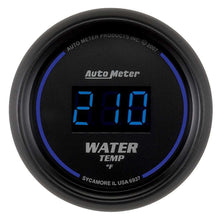 Cargar imagen en el visor de la galería, MEDIDOR DE TEMPERATURA DEL AGUA AutoMeter, 2 1/16&quot;, 340 °F, DIGITAL, ESFERA NEGRA CON LED AZUL