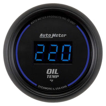 Load image into Gallery viewer, AutoMeter GAUGE, OIL TEMP, 2 1/16&quot;, 340?F, DIGITAL, BLACK DIAL W/ BLUE LED