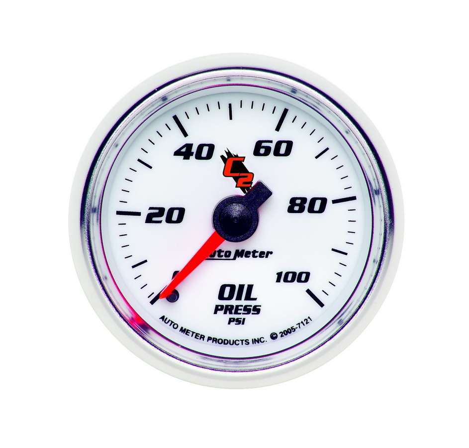 AutoMeter GAUGE, OIL PRESSURE, 2 1/16", 100PSI, MECHANICAL, C2