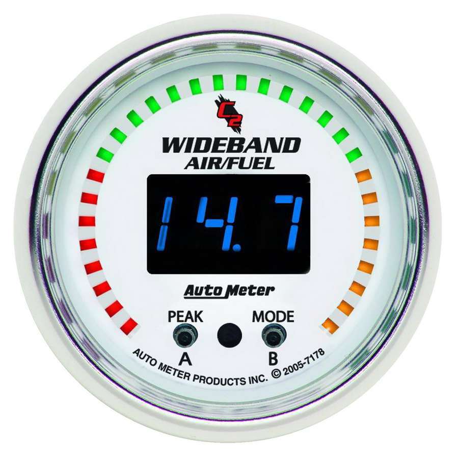 AutoMeter GAUGE, AIR/FUEL RATIO-PRO, 2 1/16", 10:1-20:1, DIGITAL W/ PEAK & WARN, C2