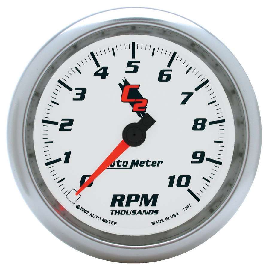 AutoMeter GAUGE, TACHOMETER, 3 3/8", 10K RPM, IN-DASH, C2