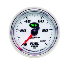 Cargar imagen en el visor de la galería, MANÓMETRO AutoMeter, PRESIÓN DE COMBUSTIBLE, 2 1/16&quot;, 100 PSI, MOTOR PASO A PASO DIGITAL, NV