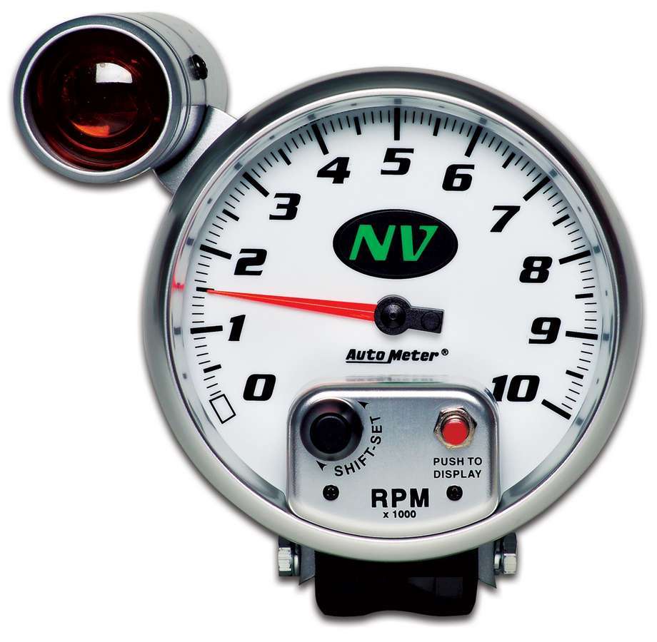 AutoMeter GAUGE, TACHOMETER, 5", 10K RPM, PEDESTAL W/ EXT. SHIFT-LITE, NV