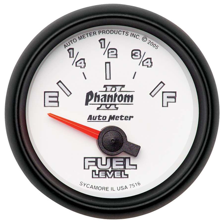 AutoMeter GAUGE, FUEL LEVEL, 2 1/16", 240OE TO 33OF, ELEC, PHANTOM II