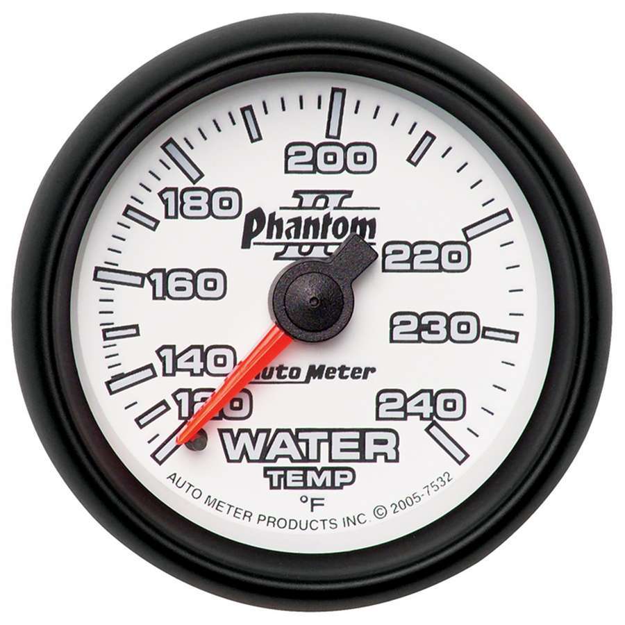 MEDIDOR DE TEMPERATURA DEL AGUA AutoMeter, 2 1/16", 120-240 °F, MECÁNICO, PHANTOM II