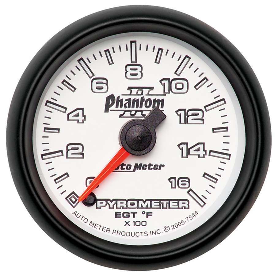 MEDIDOR AutoMeter, PIRÓMETRO (EGT), 2 1/16", 1600 °F, MOTOR PASO A PASO DIGITAL, PHANTOM II