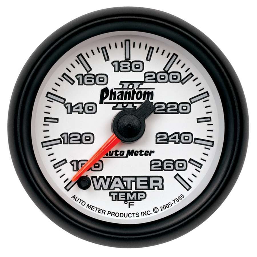 MEDIDOR DE TEMPERATURA DEL AGUA AutoMeter, 2 1/16", 100-260 °F, MOTOR PASO A PASO DIGITAL, PHANTOM II