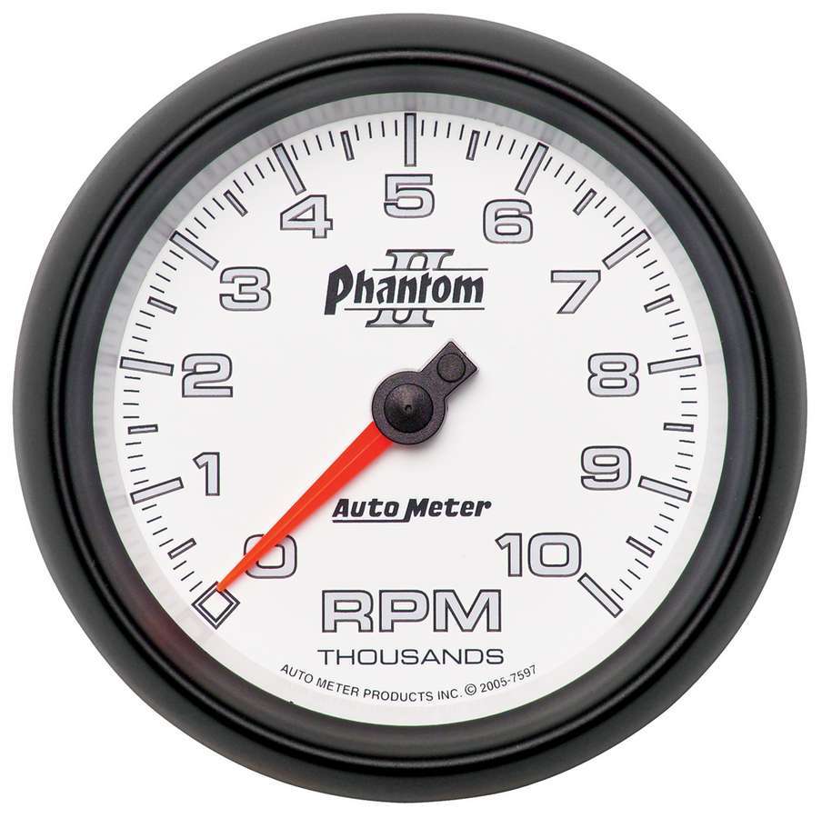 AutoMeter GAUGE, TACHOMETER, 3 3/8", 10K RPM, IN-DASH, PHANTOM II