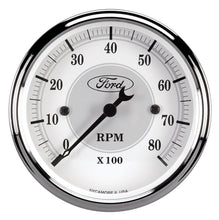 Cargar imagen en el visor de la galería, Ford Racing Tach - 3-1/8 In-Dach - White Face