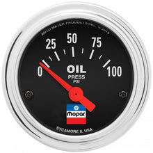 Cargar imagen en el visor de la galería, AutoMeter GAUGE, OIL PRESS, 2-1/16&quot;, 0-100 PSI, ELEC, MOPAR CLASSIC