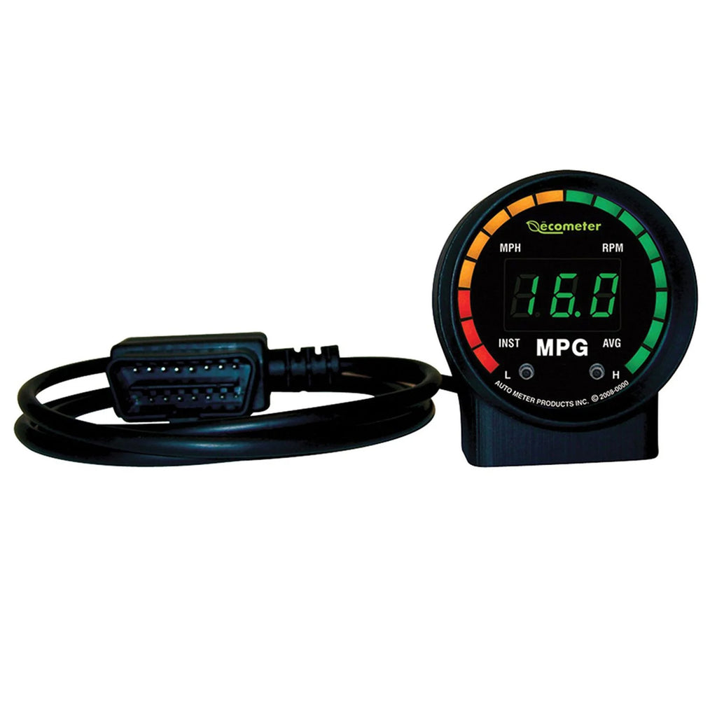 AutoMeter GAUGE, FUEL ECONOMY, 2", RPM/MPH/INST & AVG MPG, DIGITAL, OBDII, ECOMETER II