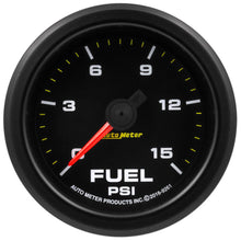 Cargar imagen en el visor de la galería, MEDIDOR DE PRESIÓN DE COMBUSTIBLE AutoMeter, 2 1/16&quot;, 15 PSI, MOTOR PASO A PASO CON ADVERTENCIA, AMBIENTE EXTREMO