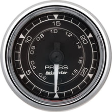 Load image into Gallery viewer, AutoMeter2/16 Chrono Chrome Gauge Pressure 30PSI