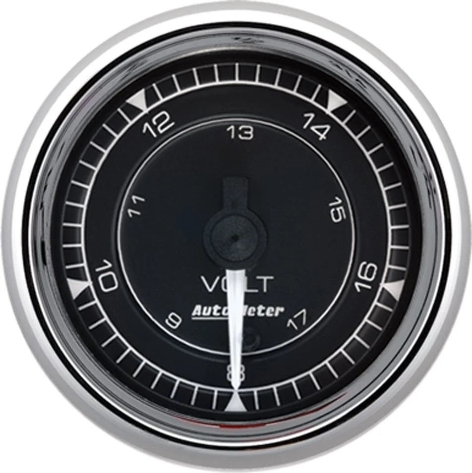 Voltímetro AutoMeter2/16 Chrono Chrome de 18 voltios