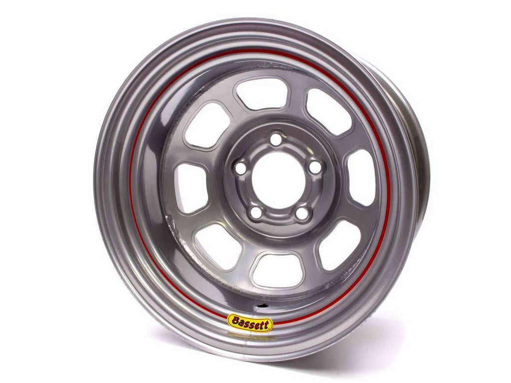 Bassett Wheel 14x7 D-Hole 5x 4.5in 3.75in BS Silver