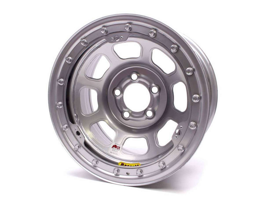 Bassett 15x8 IMCA B/Lock Wheel D-Hole Silver 5x5