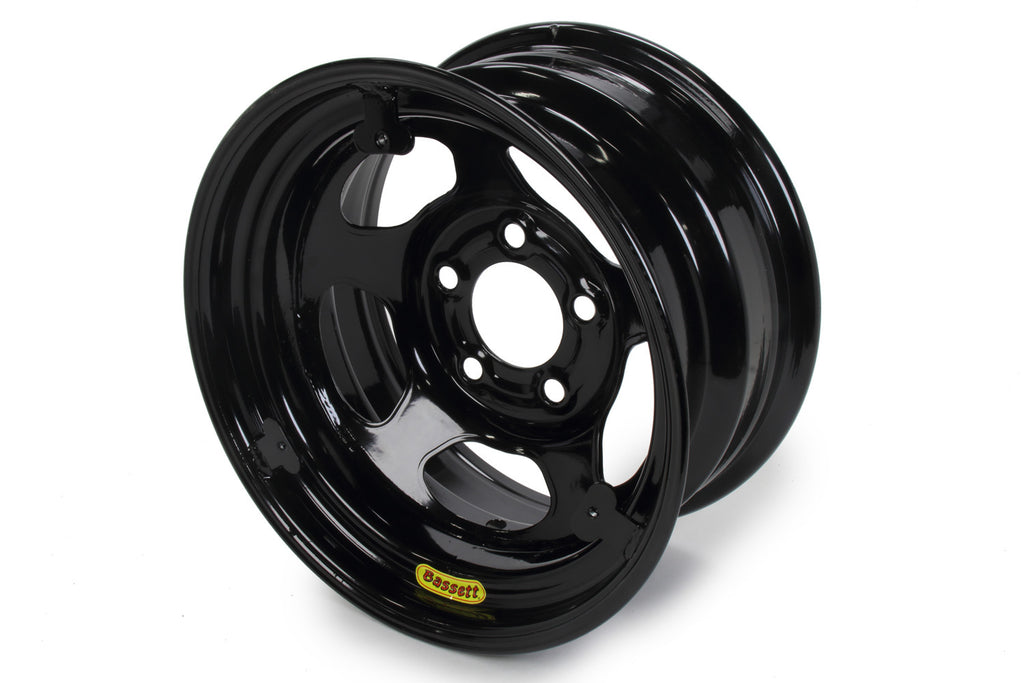 Bassett Wheel 15x8 Black Inerita 5x5 w/ Mudcover Tabs