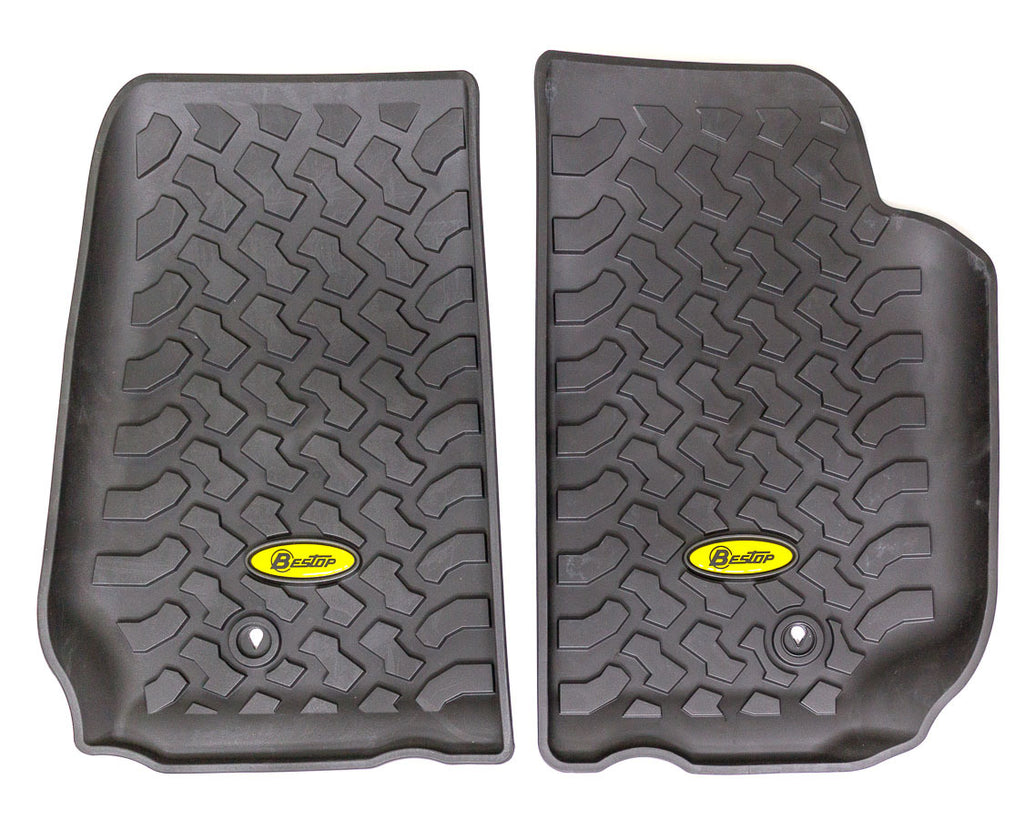 BestopBlack-Floor Liners Front 07-13 Wrangler JK All