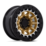 Llantas Rhino negras BR016 17X8.5 6X5.5 M-GOLD-MCH -10MM