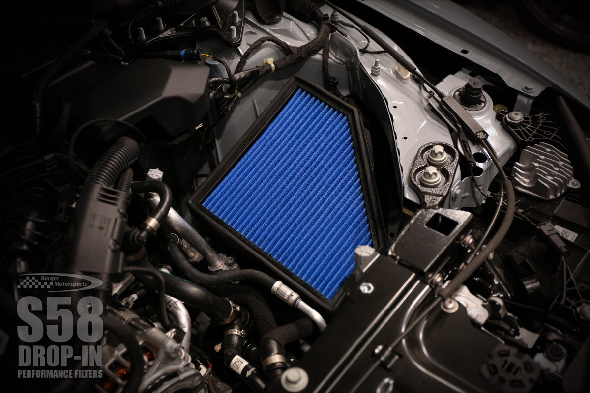 BMS Drop-In Performance Air Filters for S58 BMW G80 M3, G82 G83 M4, & 2023+ G87 M2 - view 3