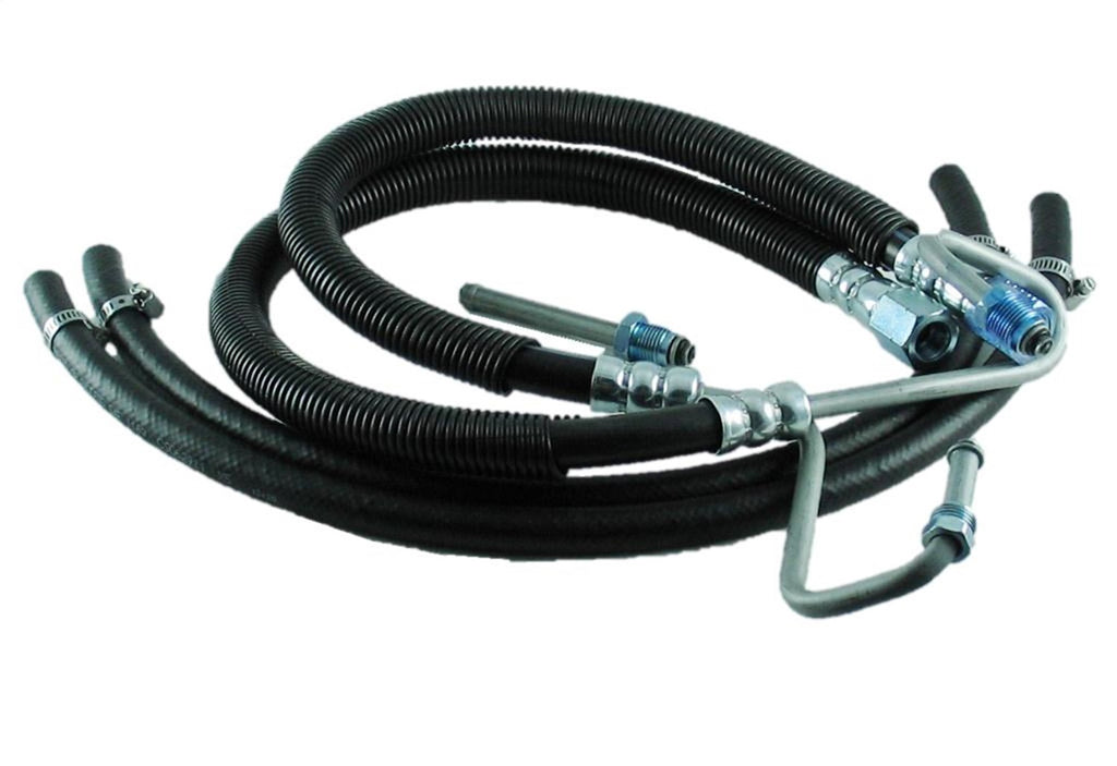 Borgeson Dodge Power Steering Hose Kit; OEM Style Rubber; 1997-2002 Diesel with Hydro-Boo