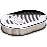 Billet Specialties Small Oval Air Cleaner W/Flags