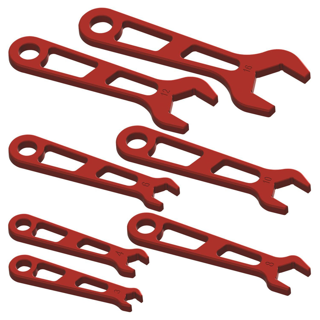 Ranges from 3 AN to 16 AN - Aluminum, Red Anodized