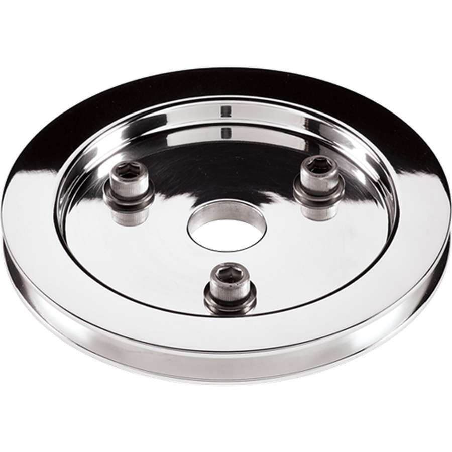 Polished SBC 1 Groove Lower Pulley