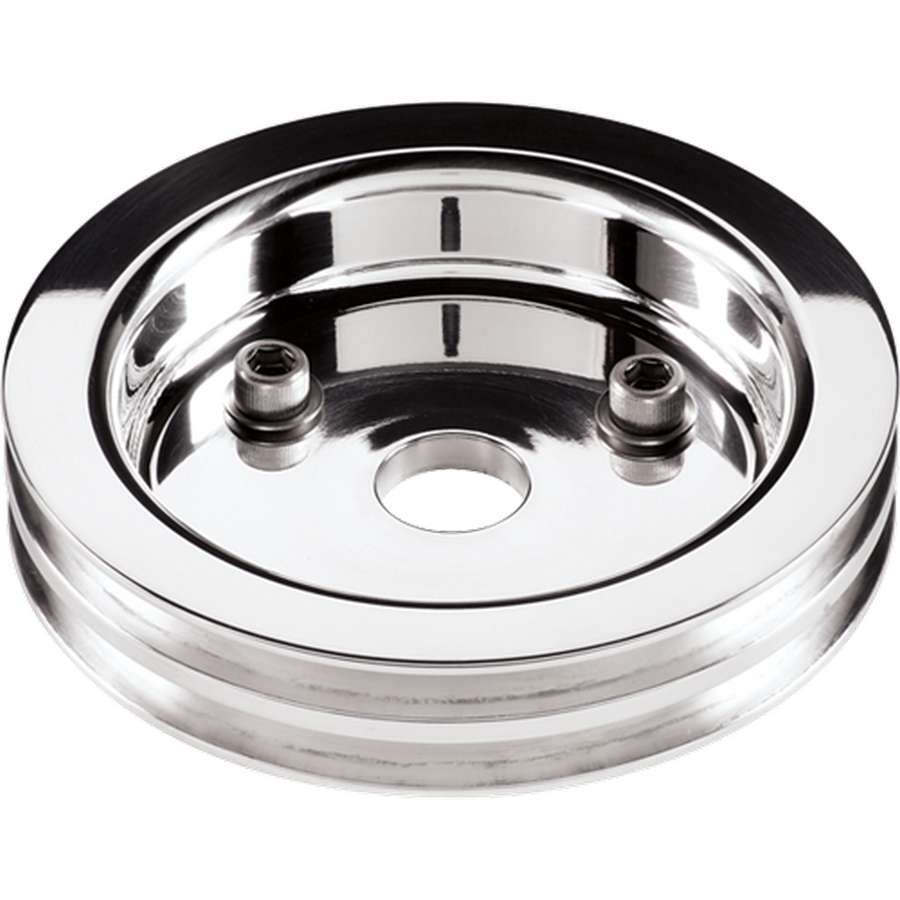 Billet Specialties Polished SBC 2 Groove Lower Pulley