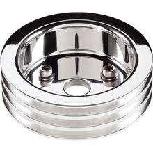 Load image into Gallery viewer, Billet Specialties Polished SBC 3 Groove Lower Pulley