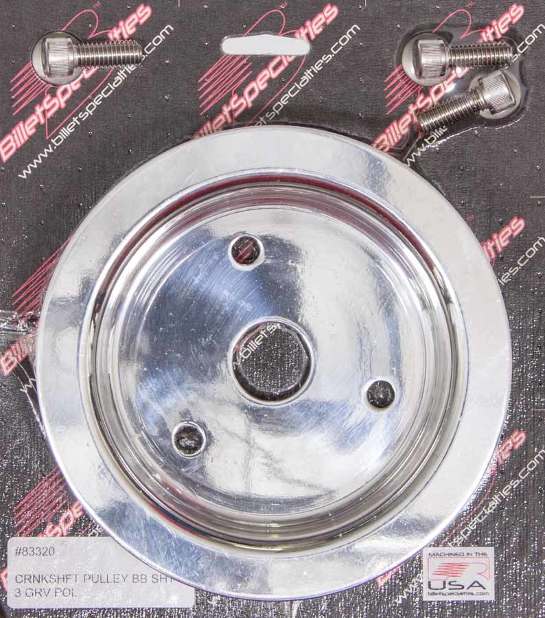 Billet Specialties Polished BBC 3 Groove Lower Pulley