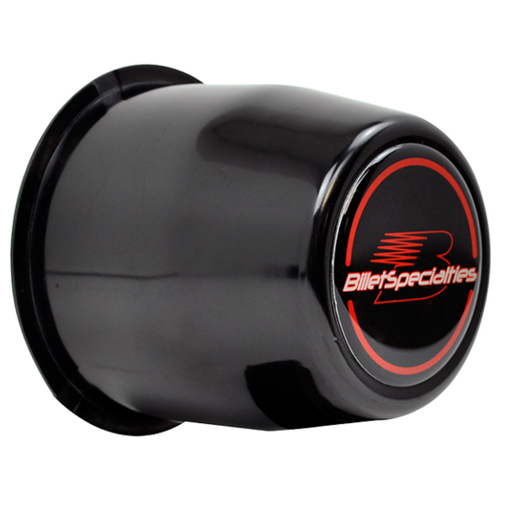 Billet Specialties Center Cap Push Tru 3.1 89 CB Black 3-1/8in TALL