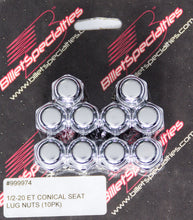 Cargar imagen en el visor de la galería, 1/2-20 ET Conical Seat Lug Nuts 10 Pack