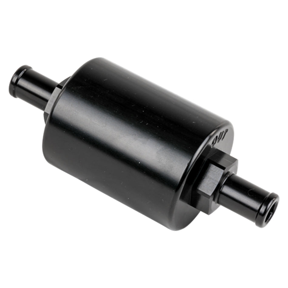 In Line Fuel Filter 3/8 in Barbed Black