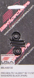 Billet Specialties 1/4-20 x 1in SS Bolts Black Pair