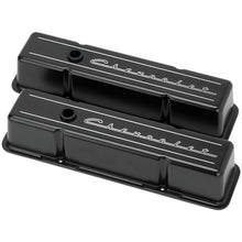 Load image into Gallery viewer, SBC Tall Valve Covers Chevrolet Script Black