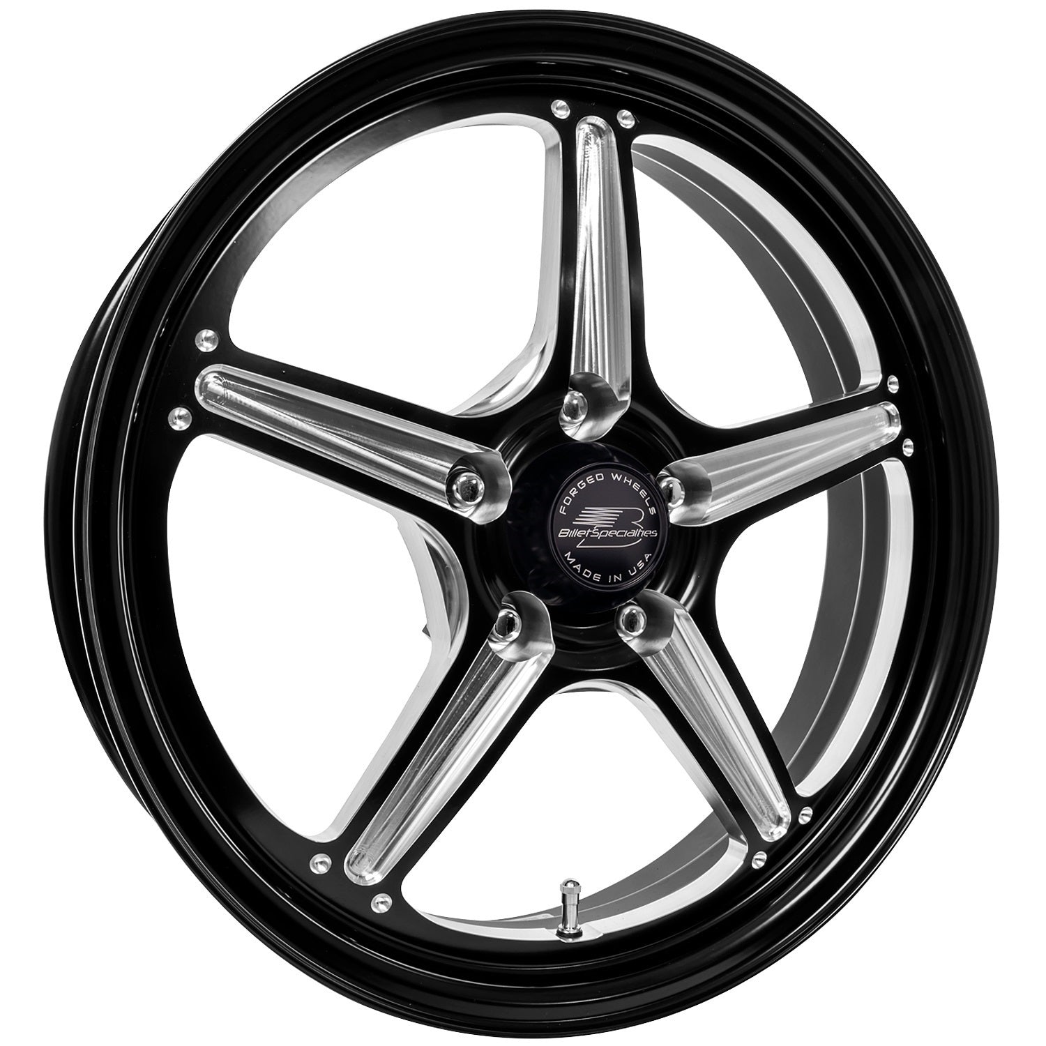 Billet Specialties Street Lite Black Wheel 17 X 4.5 5X4.5 BC 2IN BS