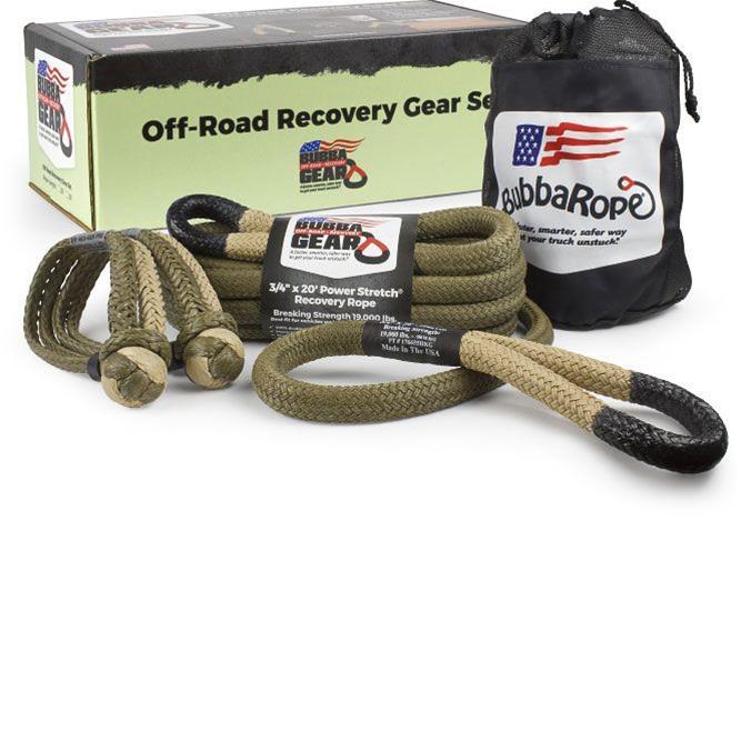 Bubba Rope Jeep Recovery Gear Set 3/4in x 20ft Desert Tan