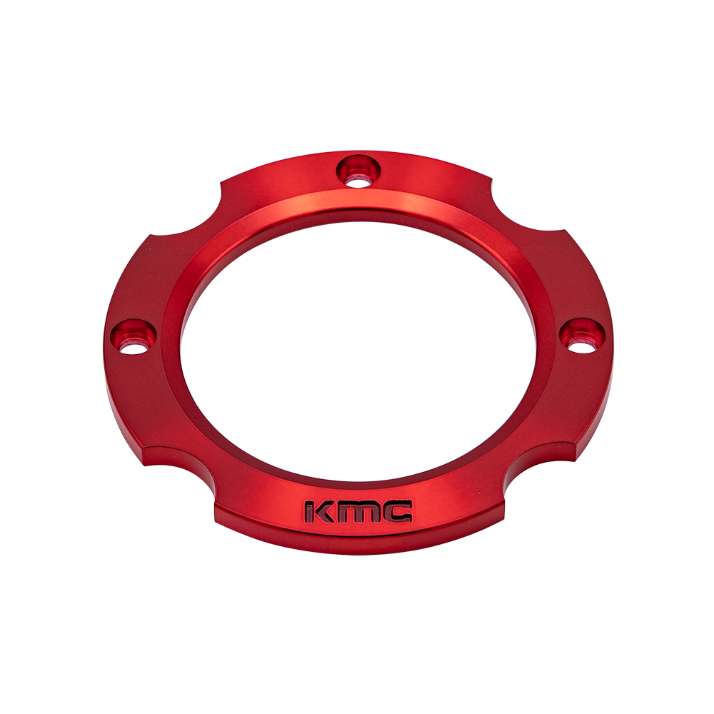 KS CAP RING 4X137 - ANODIZED RED