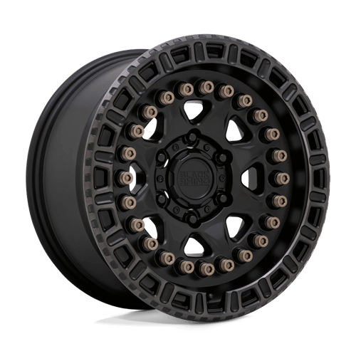 BRCBN 17X8.5 5X5.0 M-BLK MACH-RNG -34MM