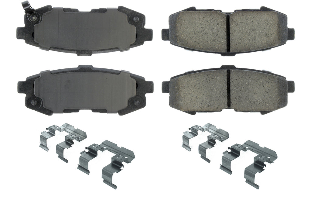 Pastillas de freno de cerámica Centric Parts Posi-Quiet con calzas y almohadillas