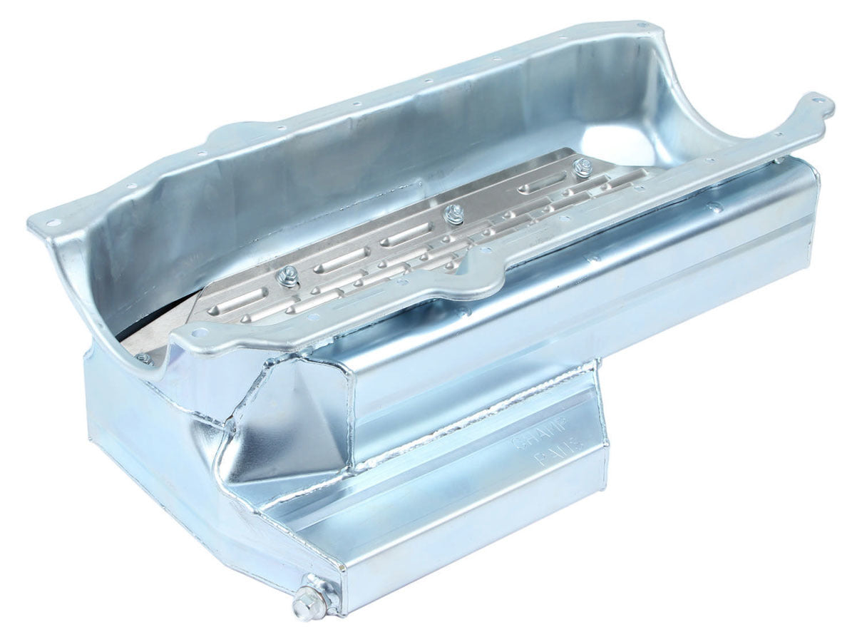 Champ Pans SBC Oil Pan - 6.5 Deep w/Kick-Out 86-Up
