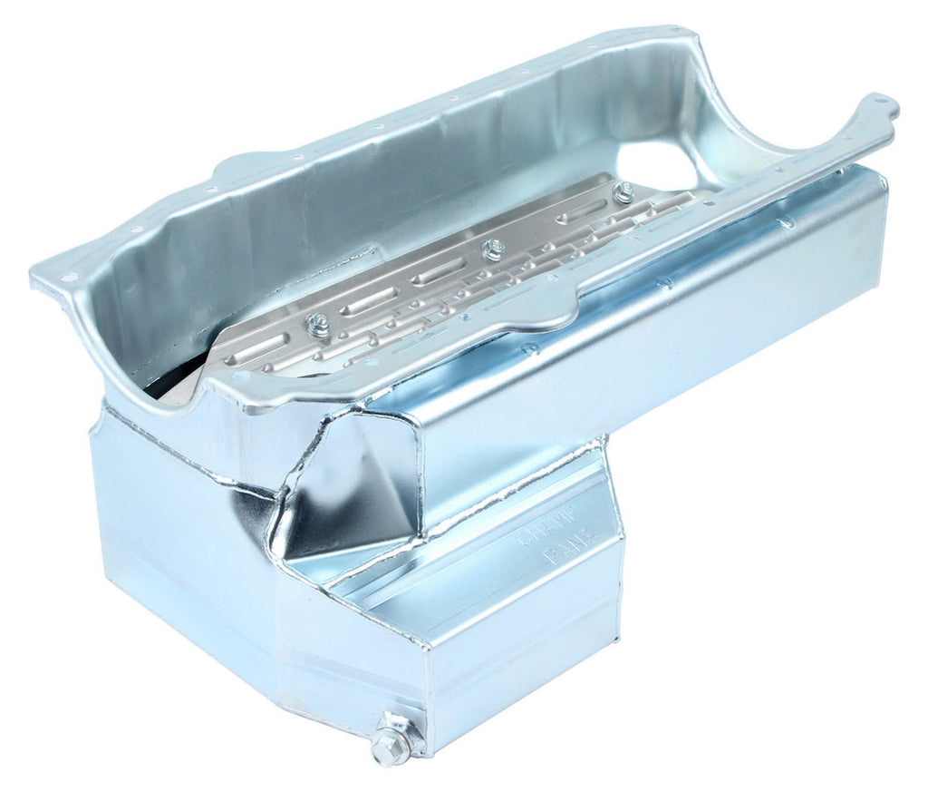 Champ Pans SBC C/T Oil Pan w/Wndg Tray & Kick Out