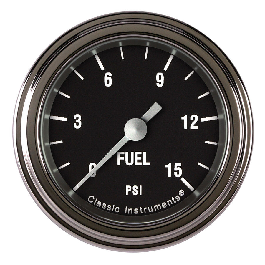 Classic Instruments Hot Rod Fuel Pressure 15 PSI 2-1/8 Full Sweep