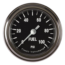 Cargar imagen en el visor de la galería, Classic Instruments Hot Rod Fuel Pressure 100 PSI 2-1/8 Full Sweep