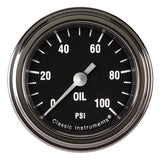 Classic Instruments Hot Rod Oil Pressure 2-1/8 Full Sweep