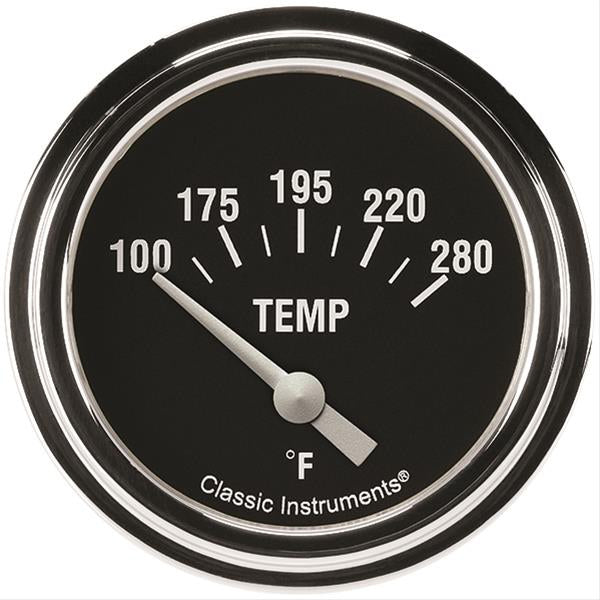 Classic Instruments Hot Rod Temperature Gaug e 2-5/8 Short Sweep