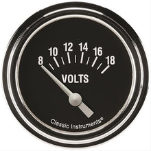 Cargar imagen en el visor de la galería, Medidor de voltaje de 2-5/8&quot; de Classic Instruments Hot Rod con barrido corto